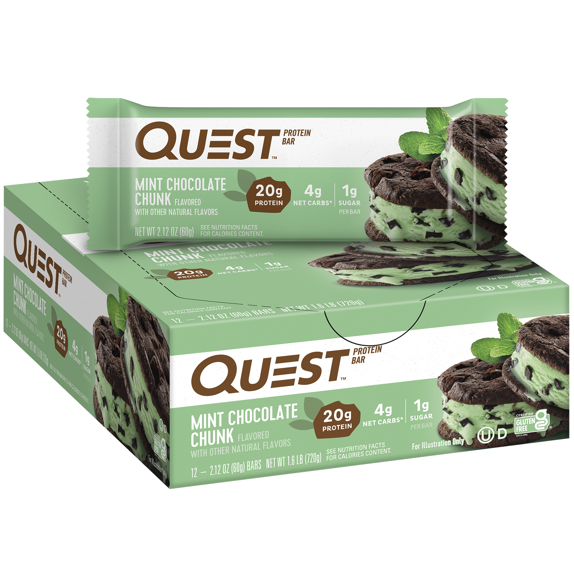 Mint Chocolate Chunk Protein Bars