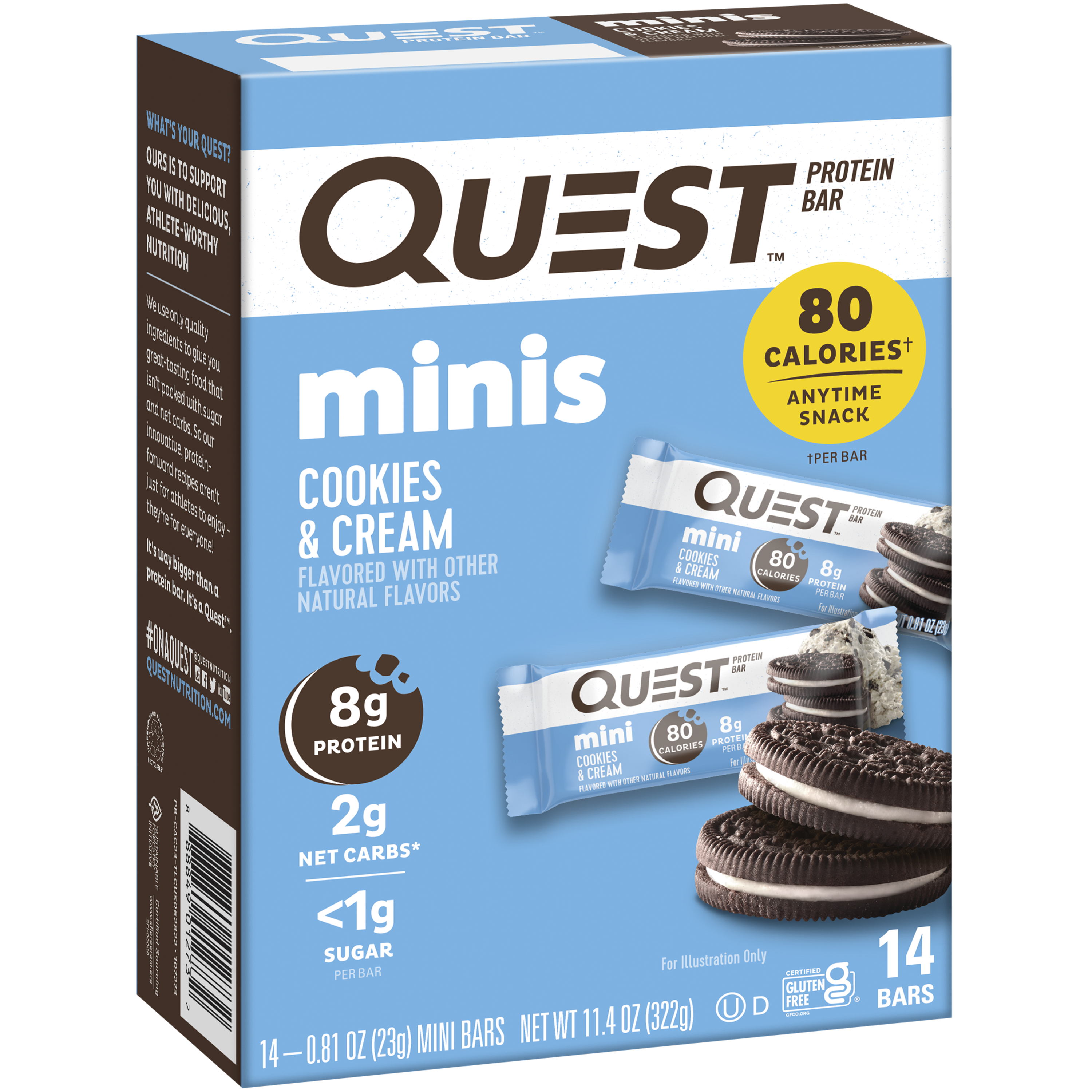 Mini Cookies & Cream Protein Bars