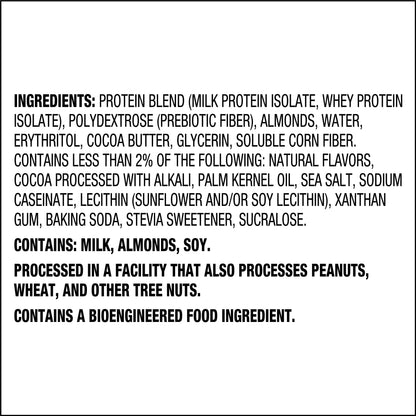 Mini Cookies & Cream Protein Bars Ingredients