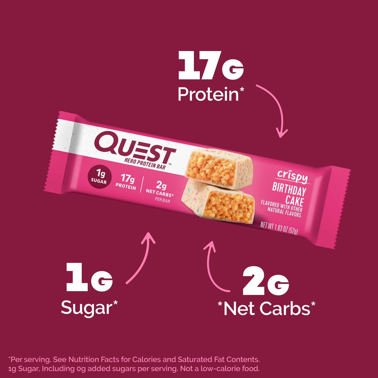 Quest - Birthday Cake Crispy Hero Bars 12-Pack