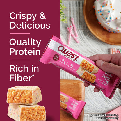 Quest - Birthday Cake Crispy Hero Bars 12-Pack