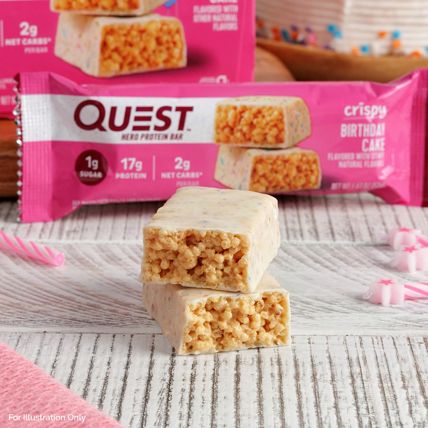 Quest - Birthday Cake Crispy Hero Bars 12-Pack