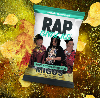 Rap Snacks - Migos Sour Cream With A Dab Of Ranch Chips 6-Pack